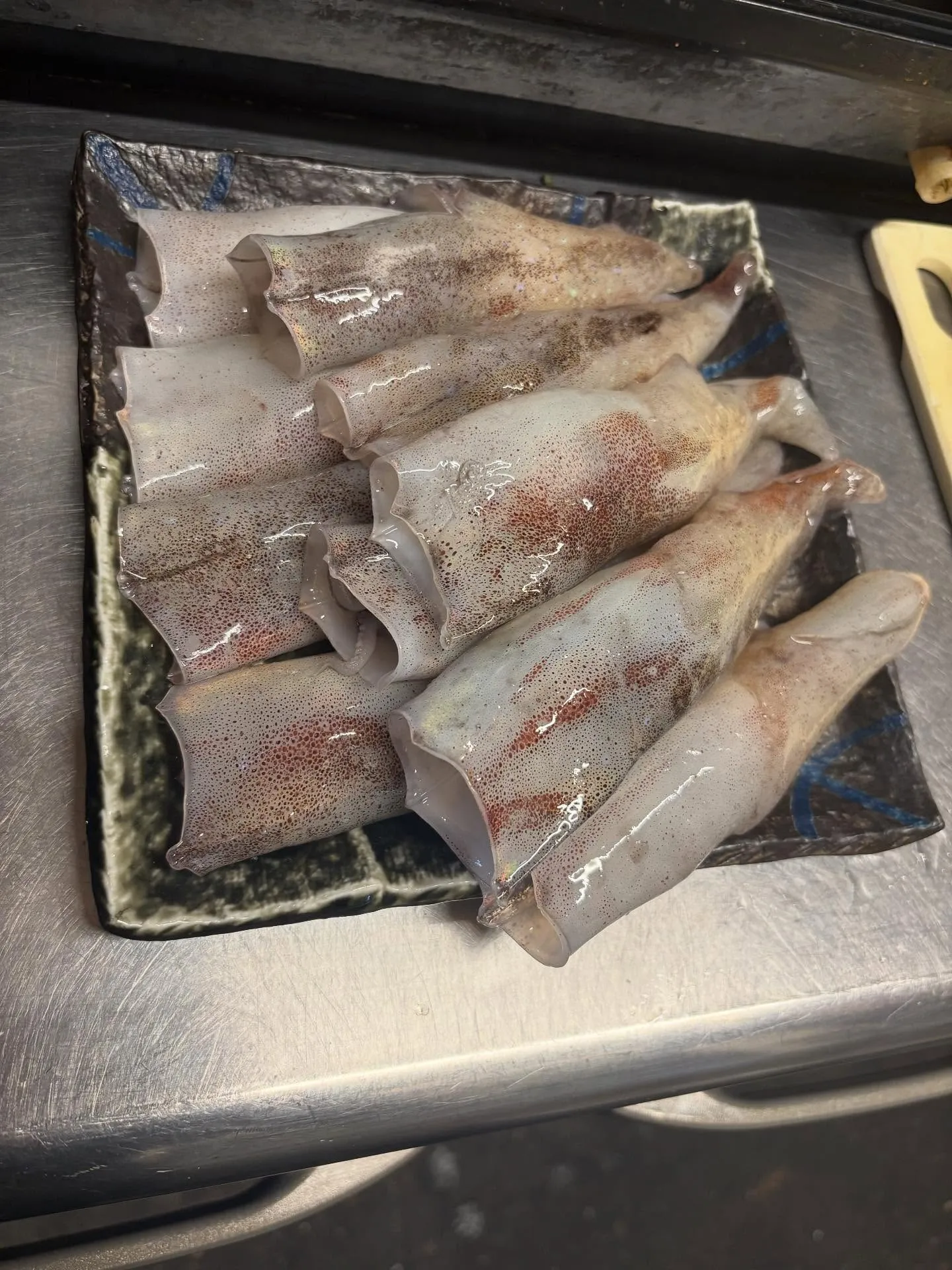 良いサイズの子持ちヤリイカ。